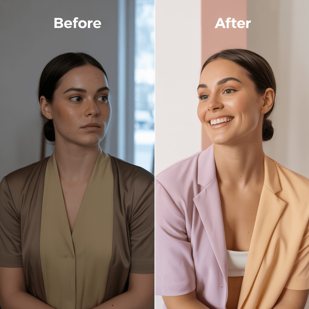 Personal style direction before and after example